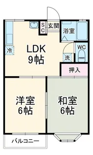 ホワイトメゾンII【2階】の間取り