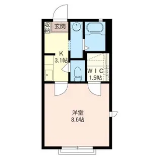 メルヴェーユ武蔵野【1階】の間取り