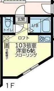 ユナイト大口アダムランバート【1階】の間取り