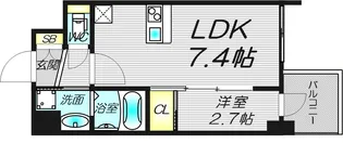 セレニテ日本橋エクラ【7階】の間取り