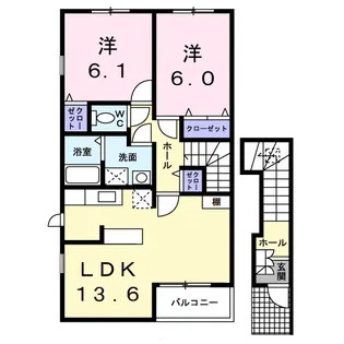 千葉県船橋市三咲4【アパート】の間取り