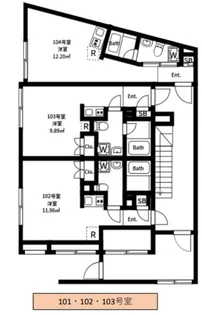 王子本町2丁目北棟【1階】の間取り
