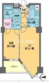 カスタリア高輪【8階】の間取り