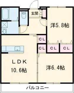 ルミエール栄【1階】の間取り