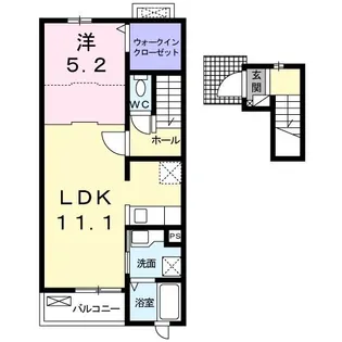 カーサ・モデルノ【2階】の間取り