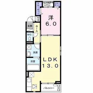 セレーノ元総社【1階】の間取り