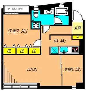 東京都渋谷区南平台町【マンション】の間取り
