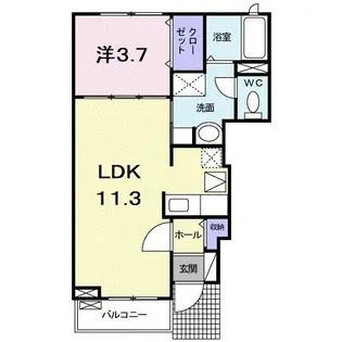 アルバローザ【1階】の間取り