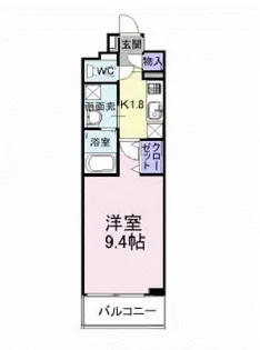 ユーヴェS【4階】の間取り