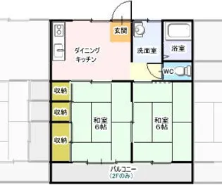 福島県いわき市小名浜字芳浜【アパート】の間取り