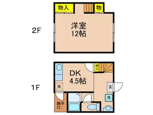 京都府京都市伏見区納所岸ノ下【一戸建】の間取り