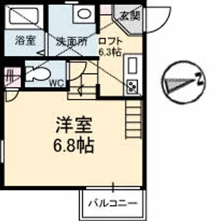 alpha THE TERRACE 駅南通り【1階】の間取り