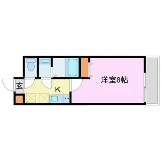 フラッティ龍大南【5階】の間取り