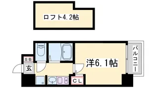 エステムコート三宮駅前ラ・ドゥー【3階】の間取り