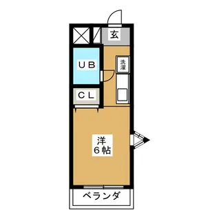 ハイツ大門B【2階】の間取り