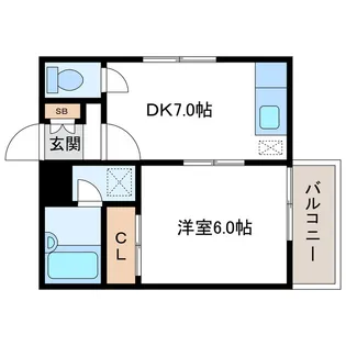 アルファスクエア北18条【1階】の間取り