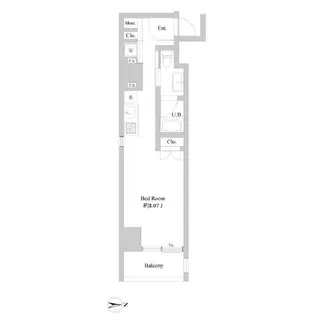 ミリアレジデンス北新宿【5階】の間取り