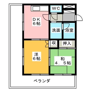 マンション八木倉【4階】の間取り