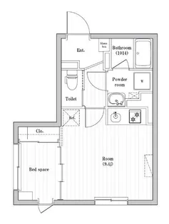 ハーモニーフラッツ住吉【4階】の間取り