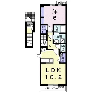 コロレ・ソレイユ【2階】の間取り