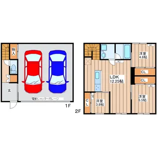 Garage Villa Shivers Aの間取り