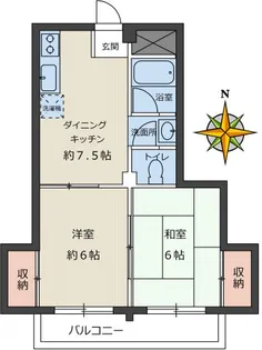 清和マンション【4階】の間取り