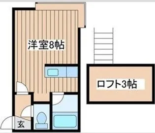 ツインコートB【3階】の間取り