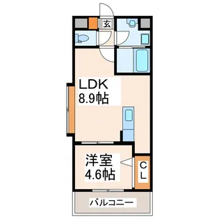 ビュークレスト京町【8階】の間取り