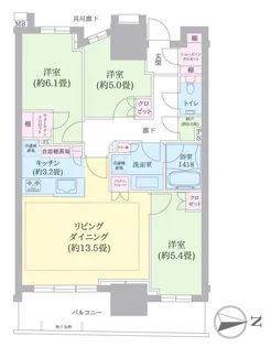 幕張ベイパーク ライズゲートタワー【15階】の間取り