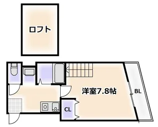 アヴェニール寺田町【8階】の間取り