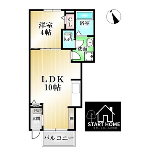 メゾン・ド・KOU A【1階】の間取り
