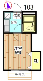 キャトルセゾン陽光台【1階】の間取り