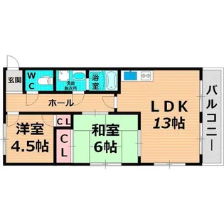 グレイスガーデン新森【5階】の間取り