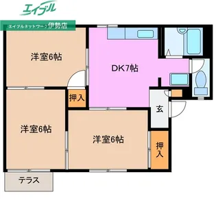 ファミール宇治 B【1階】の間取り