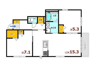 ヴィラ メル【1階】の間取り