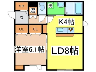サウスブルー【2階】の間取り