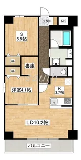ベルンガーデン勝山北【10階】の間取り