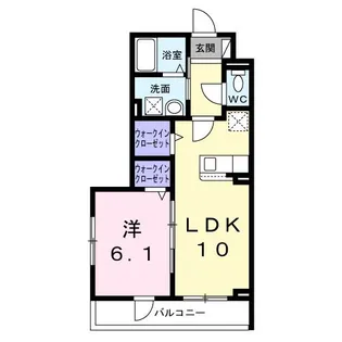 神崎町アパート(028236601)【2階】の間取り