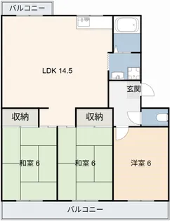 ファミール豊明【1階】の間取り