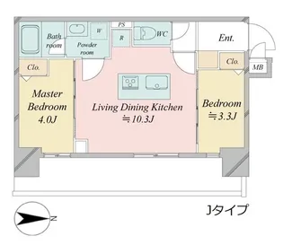 ドゥーエ王子神谷【1階】の間取り