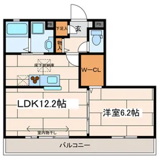Richesse Dwell 溝の口【1階】の間取り
