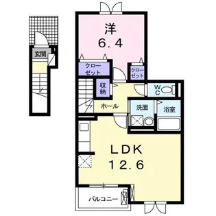 ラ・ルーノ1番館【2階】の間取り