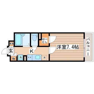 プライムアーバン仙台五橋【16階】の間取り