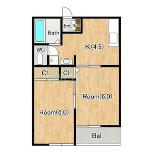 ジーライズ船橋上山町1【2階】の間取り