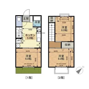 プレジール若葉【2階】の間取り
