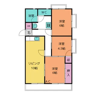 マンション武峰【4階】の間取り