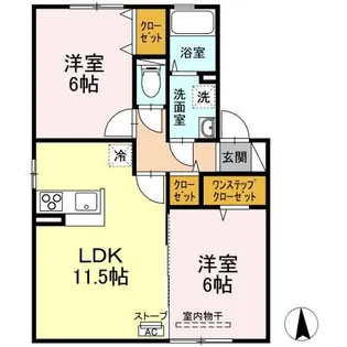 セントグランモア B【1階】の間取り