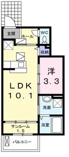 アクア・クレメント壱番館【1階】の間取り