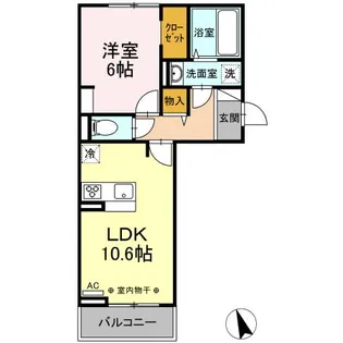ウェルデンス戸塚 A【2階】の間取り