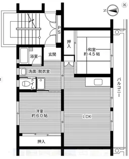 ビレッジハウス希望ヶ丘1号棟【1階】の間取り